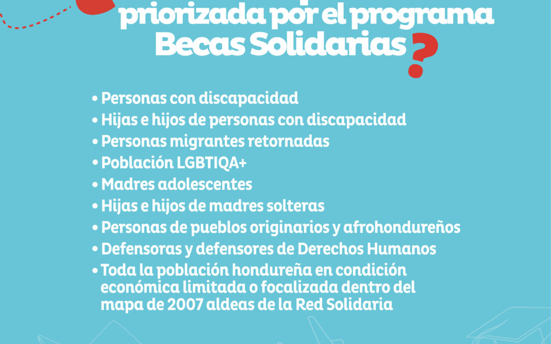 Poblaciones priorizadas del programa Becas Solidarias